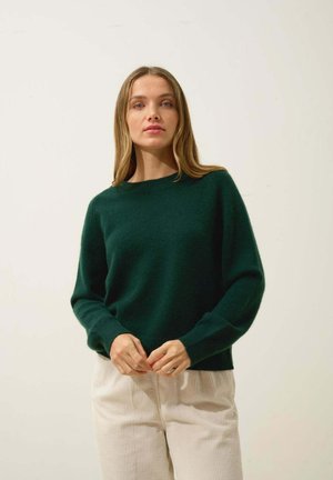 PLAIN PULL COL ROND 4 FILS - Strickpullover - cypress