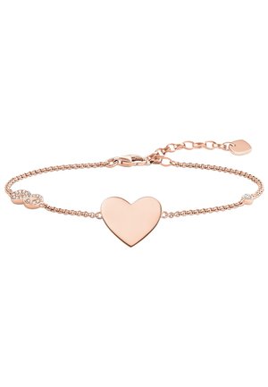 HERZ MIT INFINITY  - Armband - rosegold coloured,white