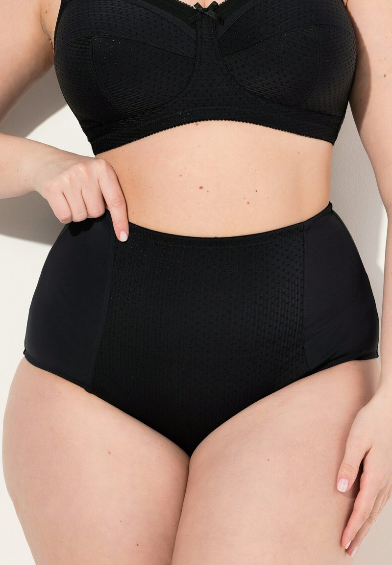 Ulla Popken HIGH WAIST JACQUARD INET - Intimo modellante - black
