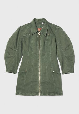 GAP GAP X CULT GAIA DOUBLE ZIP MINI DRESS - Farkkumekko - olive night