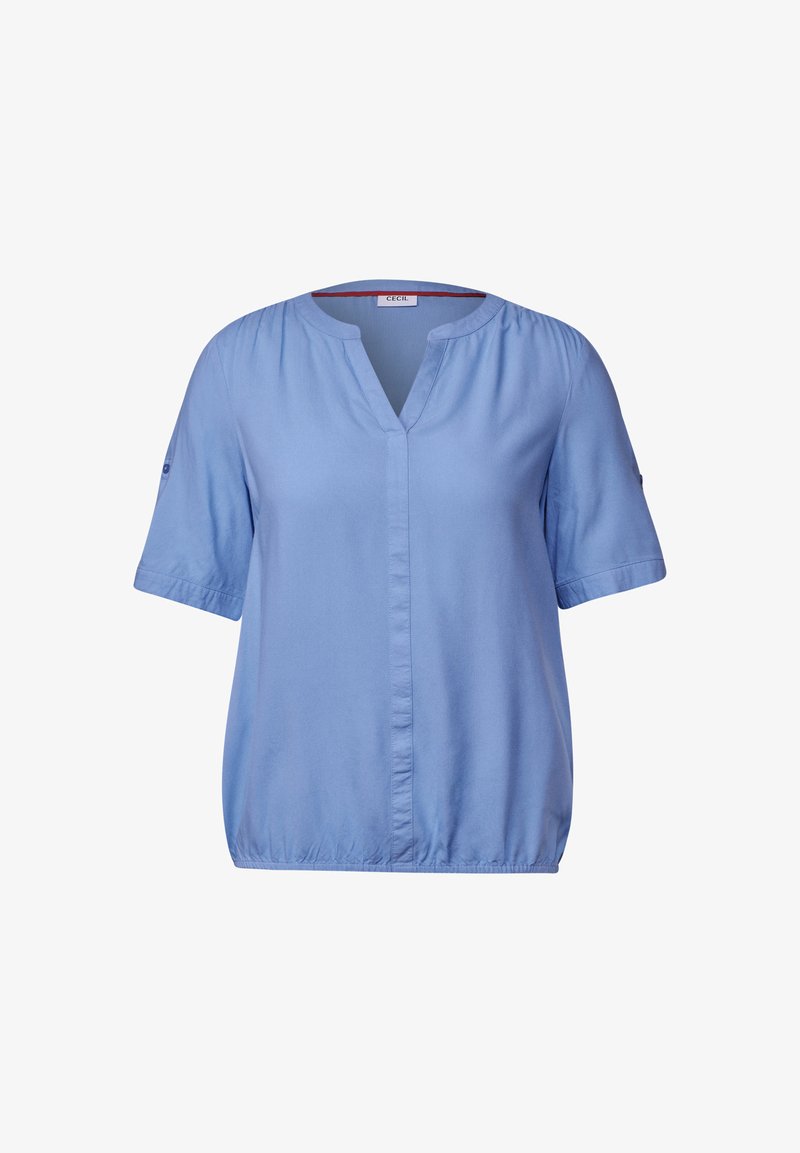 Cecil Damen Bluse - Split Neck Mit Elastischem Saum