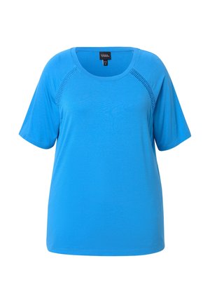 Ulla Popken, TEXTURED SEAM SHORT SLEEVE STRETCH-FIT - T-paita - royal blue
