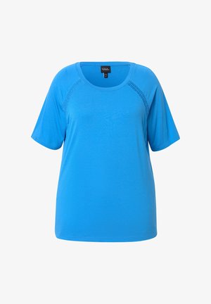 Ulla Popken, TEXTURED SEAM SHORT SLEEVE STRETCH-FIT - T-paita - royal blue