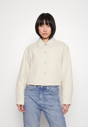 Calvin Klein Jeans CROPPED COACH JACKET - Ελαφρύ μπουφάν - eggshell