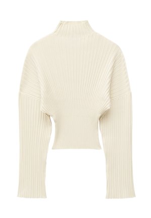 & OTHER STORIES, & OTHER STORIES RIBBED MOCK-NECK JUMPER - Pullover - white
