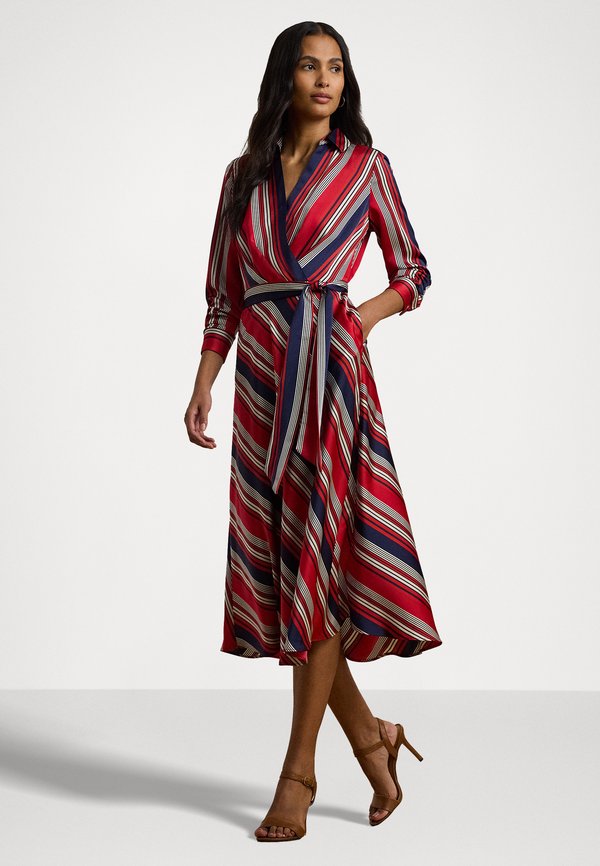 STRIPED CHARMEUSE MIDI DRESS - Day dress4