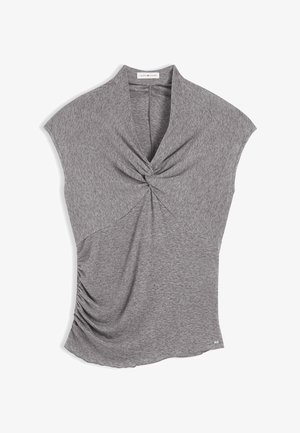 Tommy Hilfiger, KNOT DETAIL TOP - Top - medium grey heather