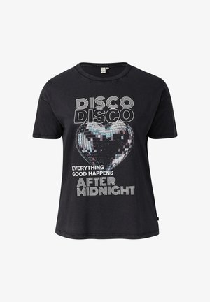 QS, T-shirt imprimé - schwarz
