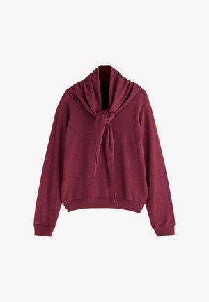 Next, REGULAR FIT - SCARF DETAIL LONG SLEEVE KNIT LOOK TOP - Strickpullover - wine