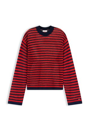 Tommy Hilfiger, Πουλόβερ - dark navy/fire red