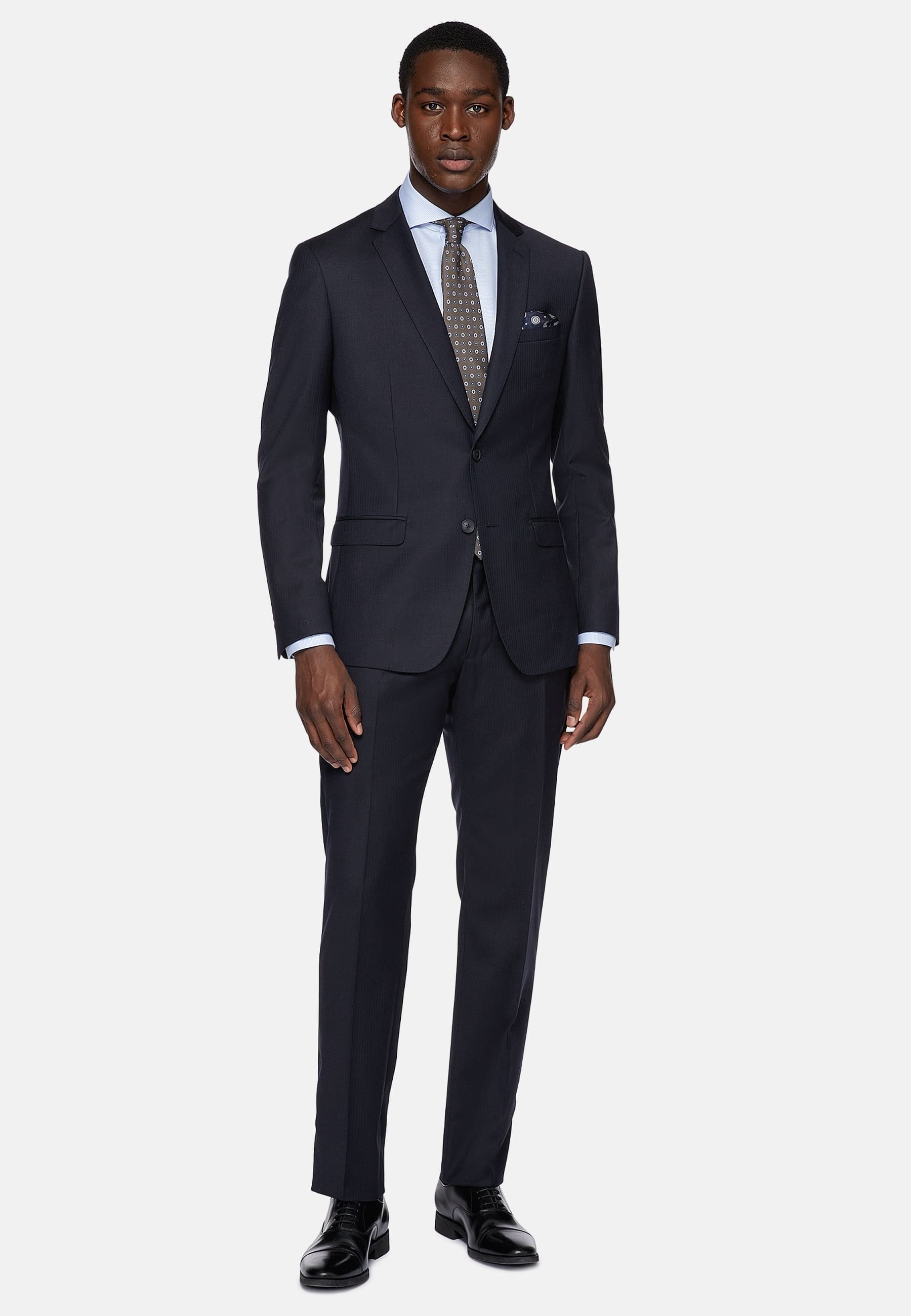 Boggi Milano HERRINGBONE - Anzug - navy blue/blau - Zalando.de