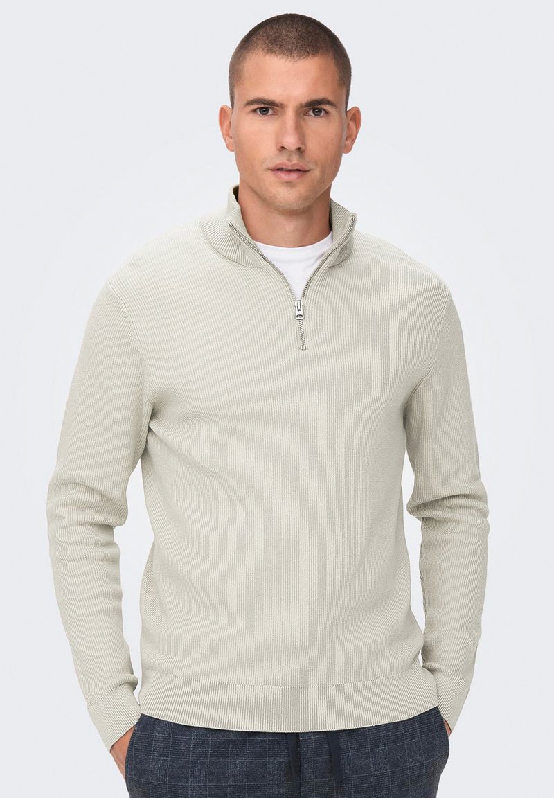Only & Sons ONSPHIL HALF ZIP  - Maglione - weiß