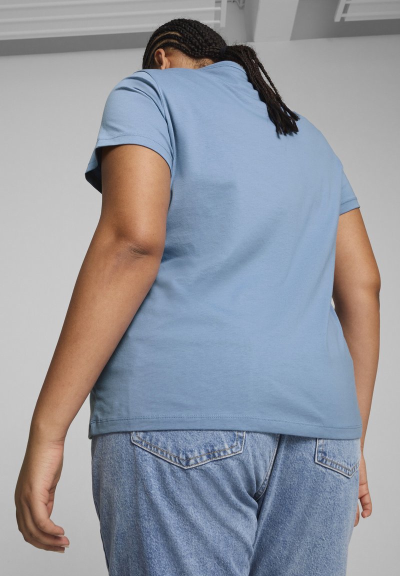 Puma ESSENTIALS LOGO TEE RUNDHALS KURZARM - Apdrukāts T-krekls - zen blue