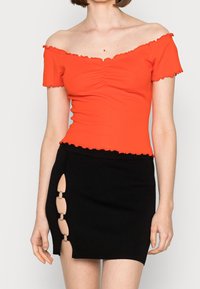 Monki Camiseta estampada - orange