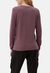 QS Stickad tröja - purple