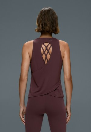 OYSHO, CROSS-BACK MODAL T-SHIRT 32962292 - Débardeur - burgundy