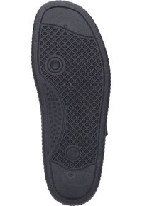 Black shoe sole with a textured grip pattern, rounded shape, circular design elements, and size marking "42" in circular accent.