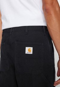 Carhartt WIP DOUBLE KNEE PANT - Nadrágok - black aged canvas