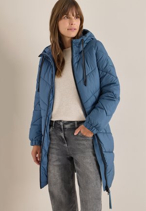 MIT KAPUZE - Wintermantel - blau