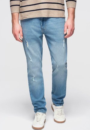WITH ABRASIONS - Jeans Straight Leg - blue
