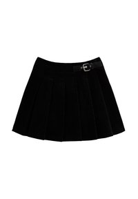 PLEATED BUCKLE MINI - Plooirok - black