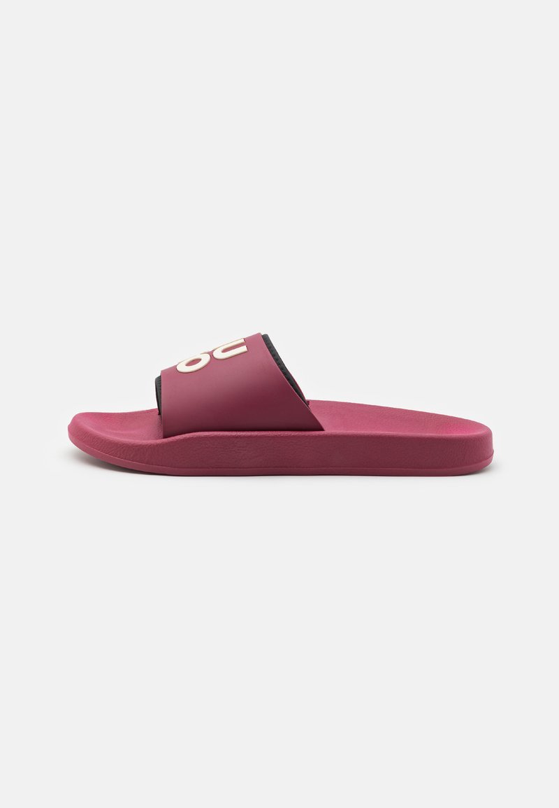 Slid HUGO NIL SLID - Papuci - dark red/roz melanj - Zalando.ro
