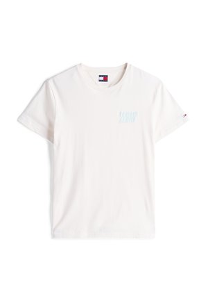 Tommy Jeans SLIM BUBBLE PRINT TEE - T-shirt imprimé - ancient white