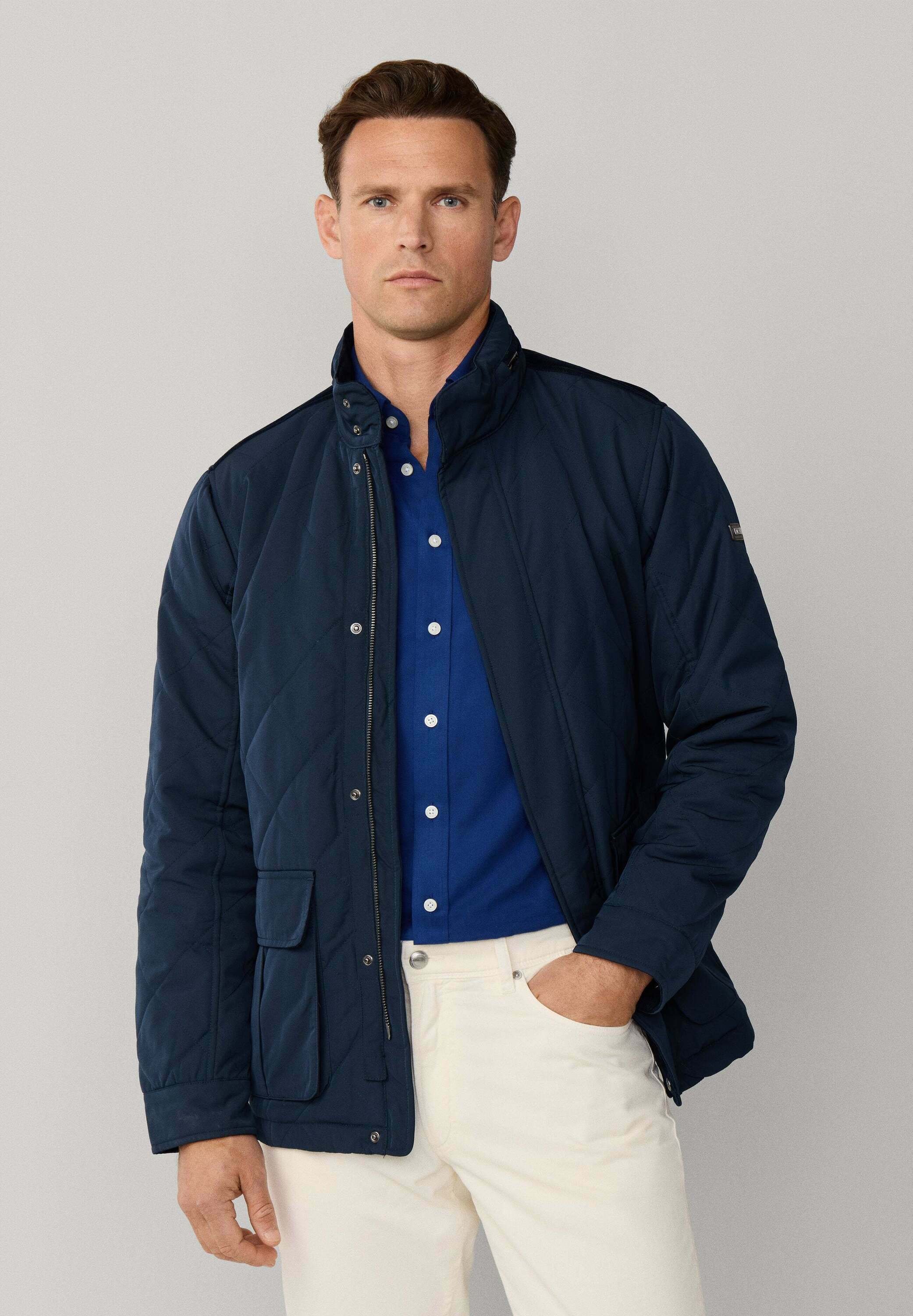 Hackett London Giacca Uomo Hs Equinox Quilt Fz - Imbottita, Trapuntata, Con Zip, Materiale Resistente, Design Moderno, Dettagli Di Marca