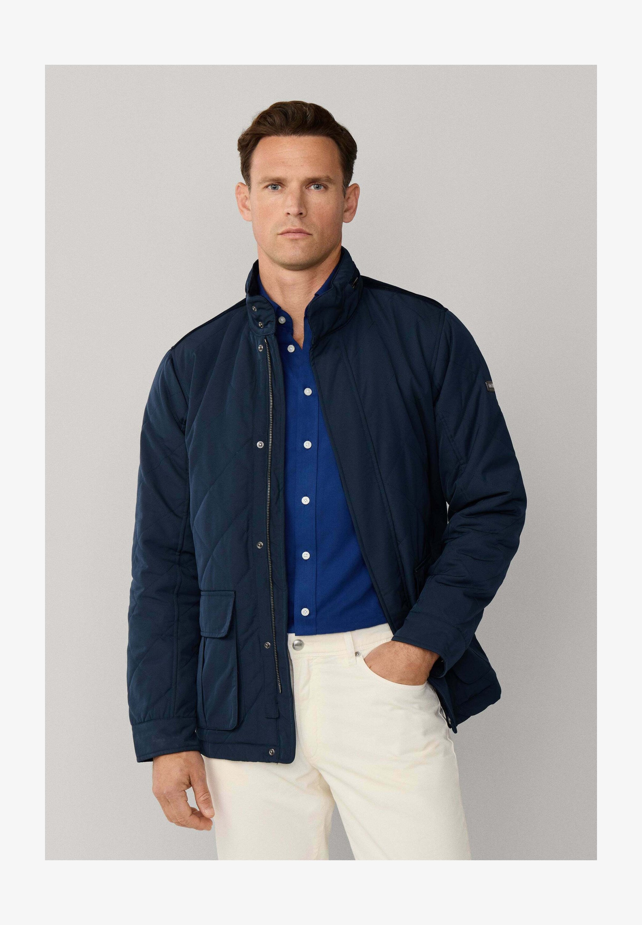 Hackett London Giacca Uomo Hs Equinox Quilt Fz - Imbottita, Trapuntata, Con Zip, Materiale Resistente, Design Moderno, Dettagli Di Marca