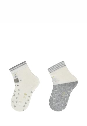 Sterntaler, ABS KRABBELSOCKEN 2ER PACK ROBOTER UND ROBOTERKOPF MIT INNENFROTTEE - Socks - ecru