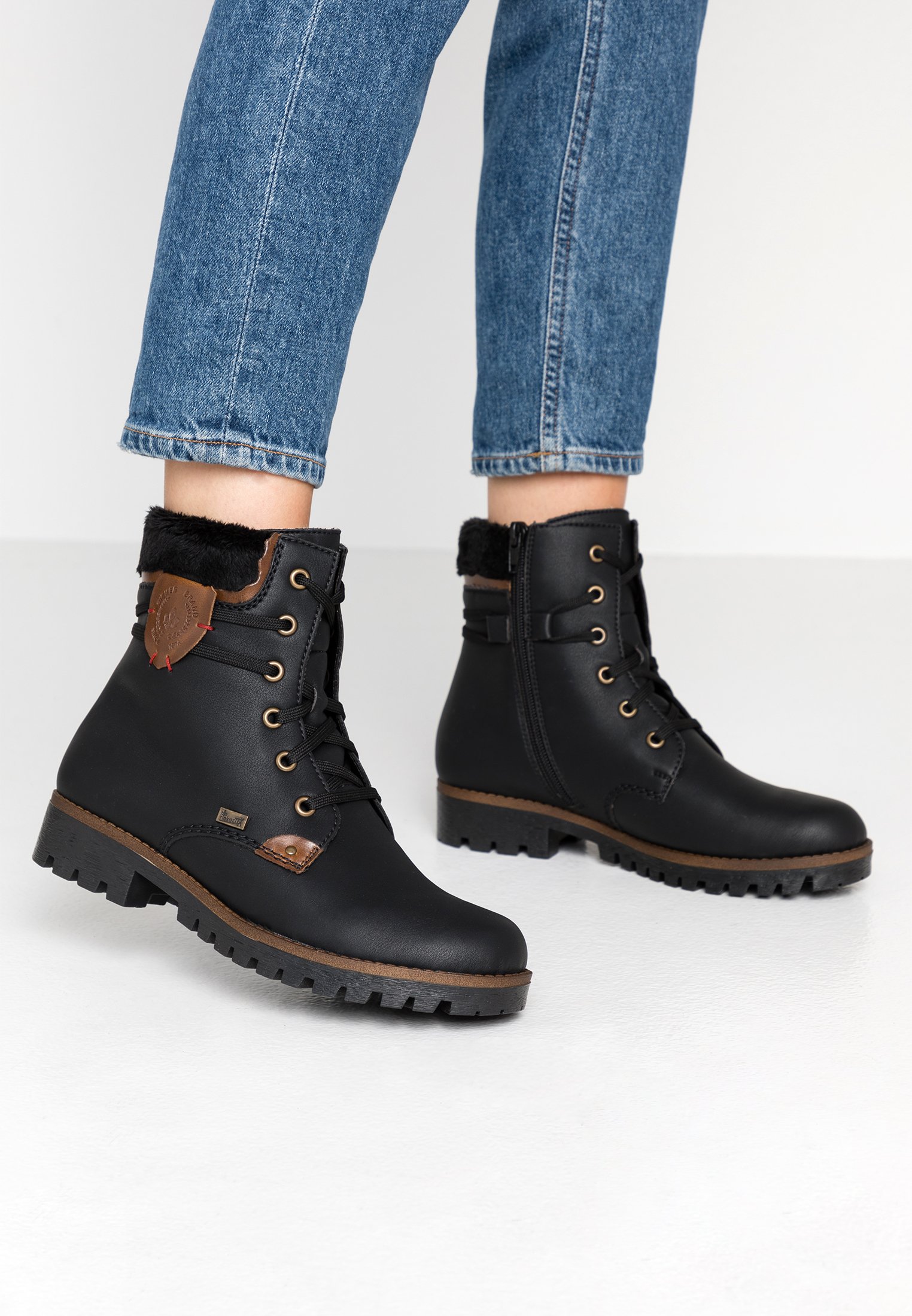 Botki sznurowane schwarzmoganoblack Botki sznurowane schwarzmoganoblack
