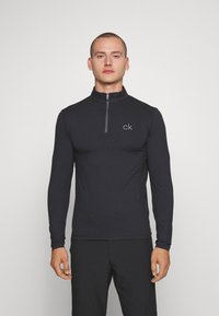 Calvin Klein Golf NEWPORT HALF ZIP - Ilgarankovis viršutinės dalies drabužis - black