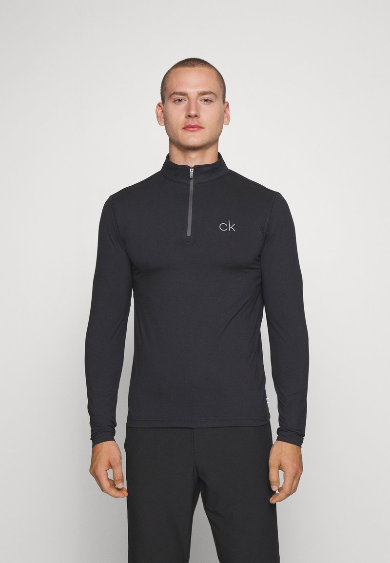 Calvin Klein Golf NEWPORT HALF ZIP - Ilgarankovis viršutinės dalies drabužis - black