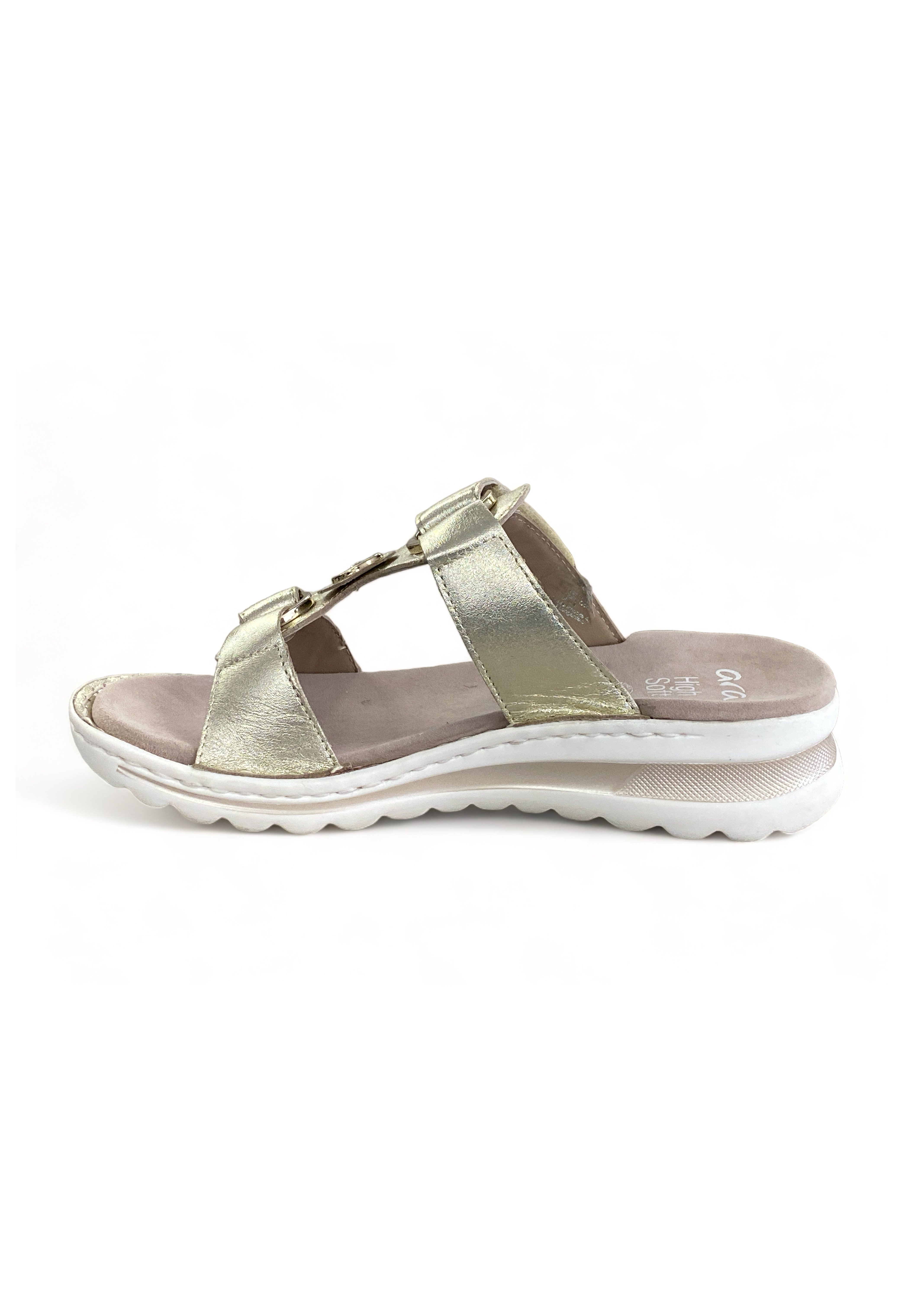 ARA Women's Bali Mules - Cork Sole With Arch Support & Adjustable Ankle Strap