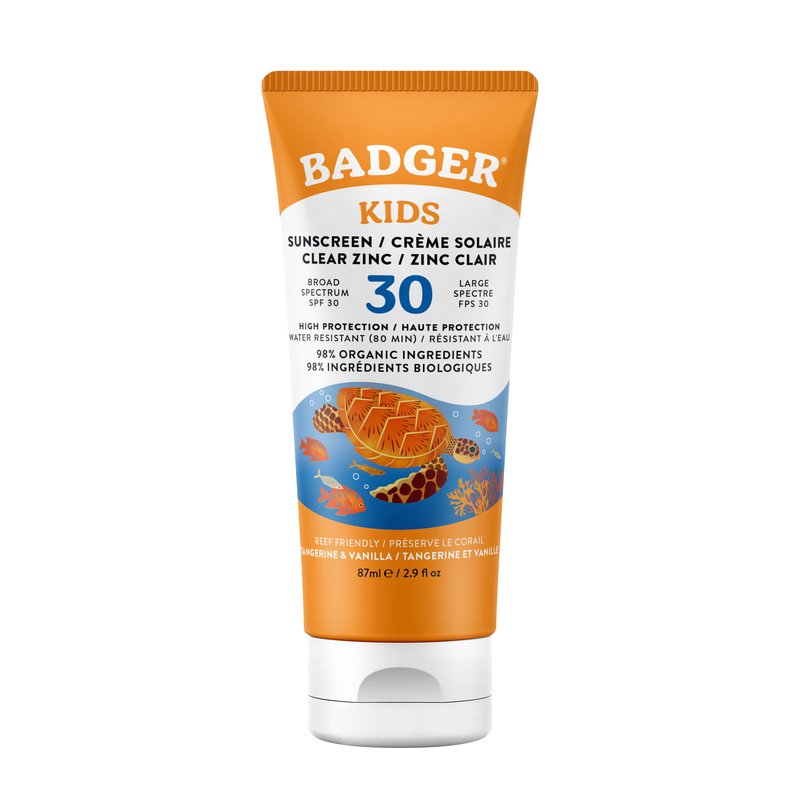 Badger - SUNSCREEN CREAM SPF 30 - KIDS CLEAR ZINC - Crema solare, Ingrandire