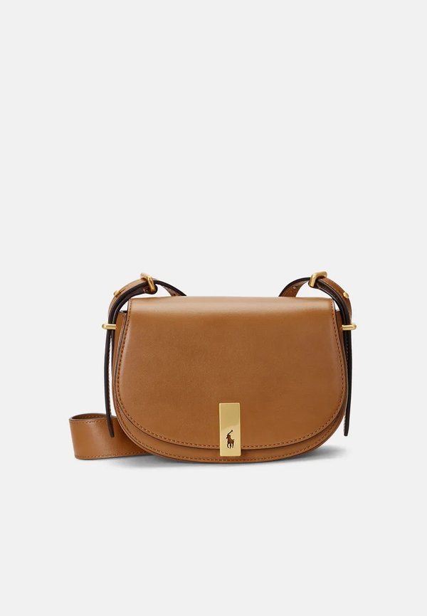 POLO ID CALFSKIN MINI SADDLE BAG - Cross body bag - tan4