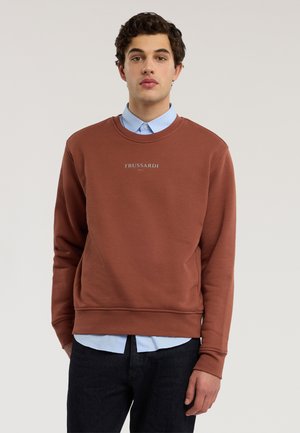 GIROCOLLO IN CON STAMPA - Felpa - red siena