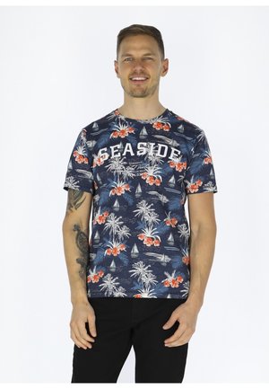 Seaside OCEAN - T-Shirt print - navy palm boat