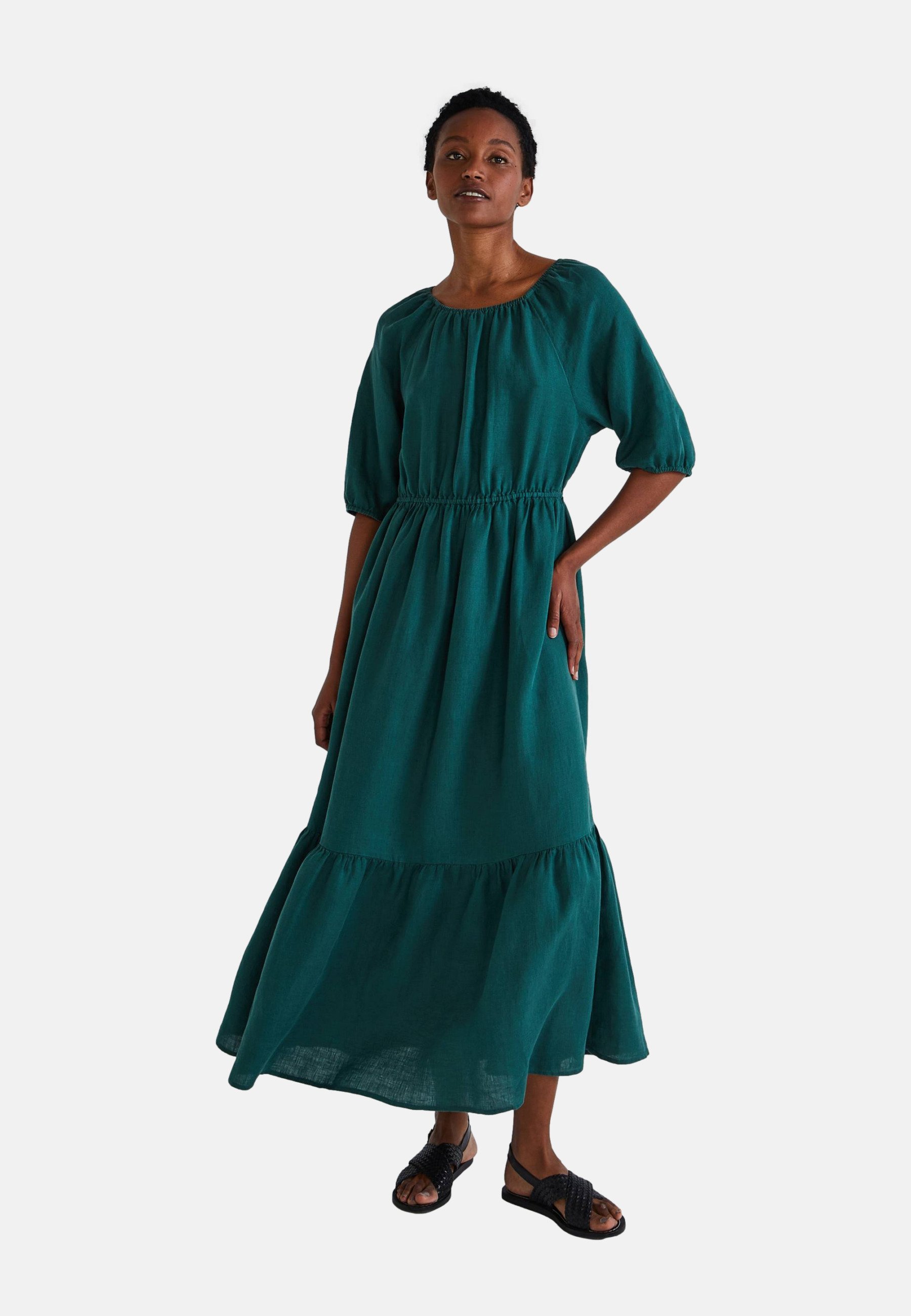 Monoprix Robe longue trek/vert foncé