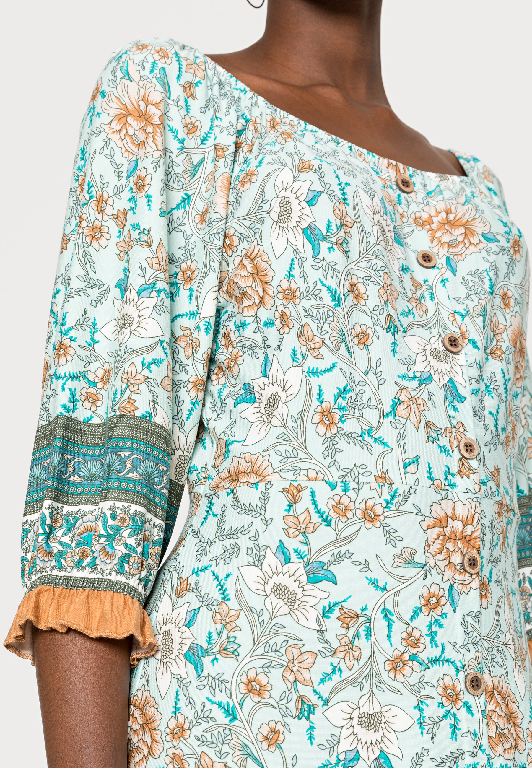 Esqualo DRESS U NECK BORDER PRINT SHORE - Jerseyjurk -  multi-coloured/meerkleurig - Zalando.nl