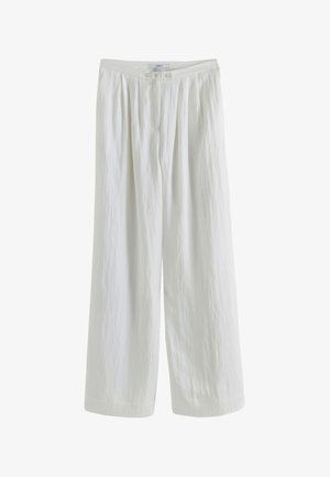 Next, SUPERWIDE PLEATED - Pantalones - white