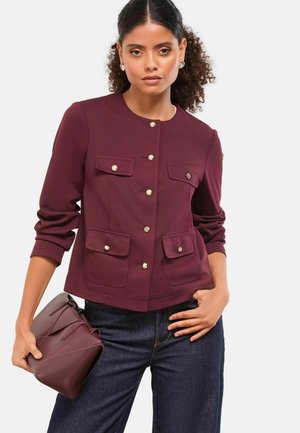 REGULAR FIT - Summer jacket - burgundy miliatry button detail