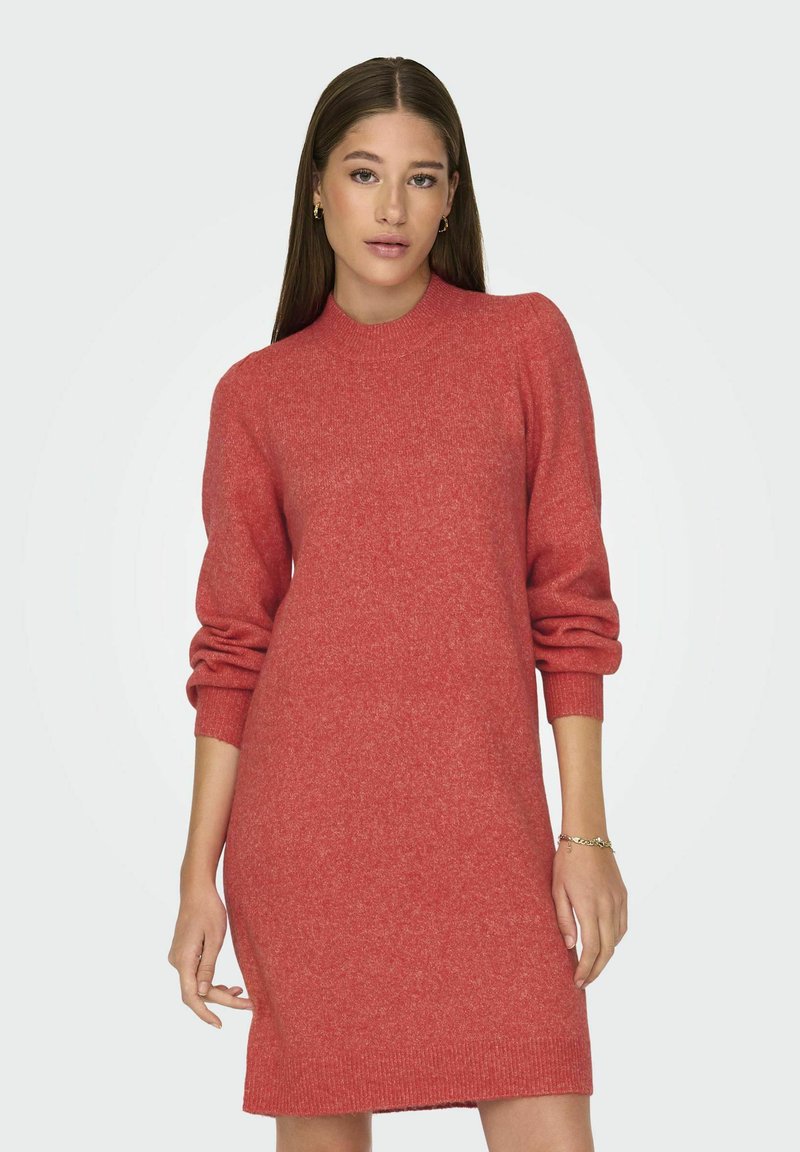 JDY JDYRUE LIFE HIGH NECK DRESS - Robe pull - bittersweet