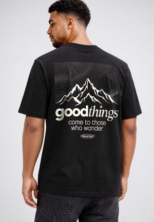 Neverless, HERREN T-SHIRT RELAXED FIT - GOOD THINGS -PRINTSHIRT STREETSTYLE - Print T-shirt - relaxed-fit schwarz