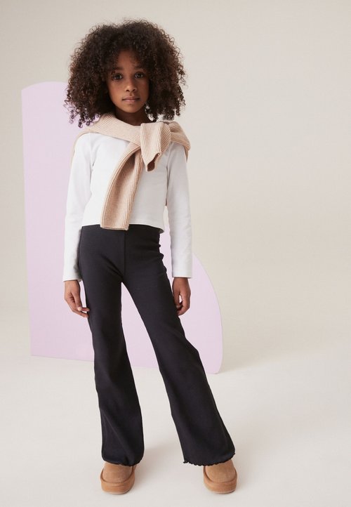 Pantalon Fille KIDS ONLY Kognella JRS Noos – Jambe Large Taille Élastique Noir 128 EU