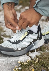 adidas Terrex AGRAVIC FLOW 2.0  - Trail hardloopschoenen - silver/crystal white/lucid lemon