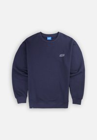 Sweatshirt bleu marine en mélange de coton, doté de manches longues, d'un col rond et d'un petit logo "OXBOW" sur la poitrine.