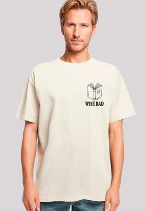 WISE DAD LUSTIGES VATERTAGSMOTIV FÜR SCHLAUE - Print T-shirt - sand