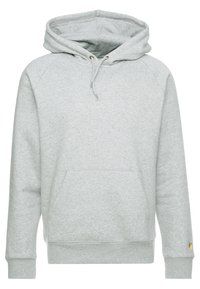 Jasnoszara bluza z kapturem z kieszenią kangurką, ściągaczami przy rękawach i regulowanym kapturem. Wykonana z miękkiego materiału bawełnianego.