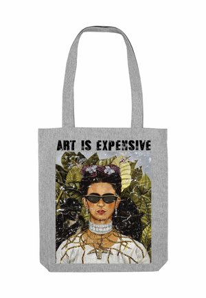 EXPENSIVE FRIDA PRINT - Shopping Bag - mottled grey